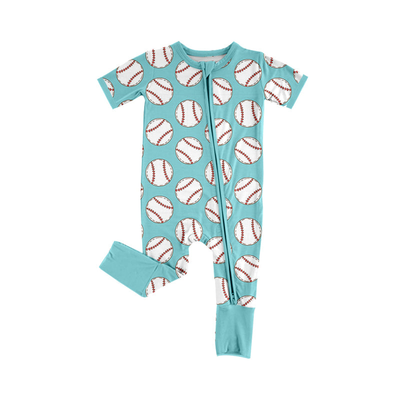 SR2421 western baseball boy romper 202410 preorder sibling