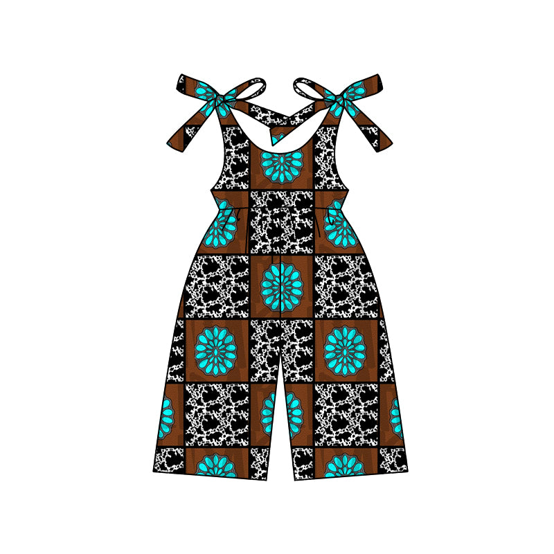 SR2467 gem bow teal girl jumpsuit 202412 preorder