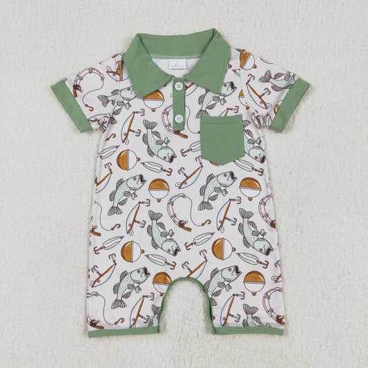SR2472 Fishing boy romper  202502 RTS