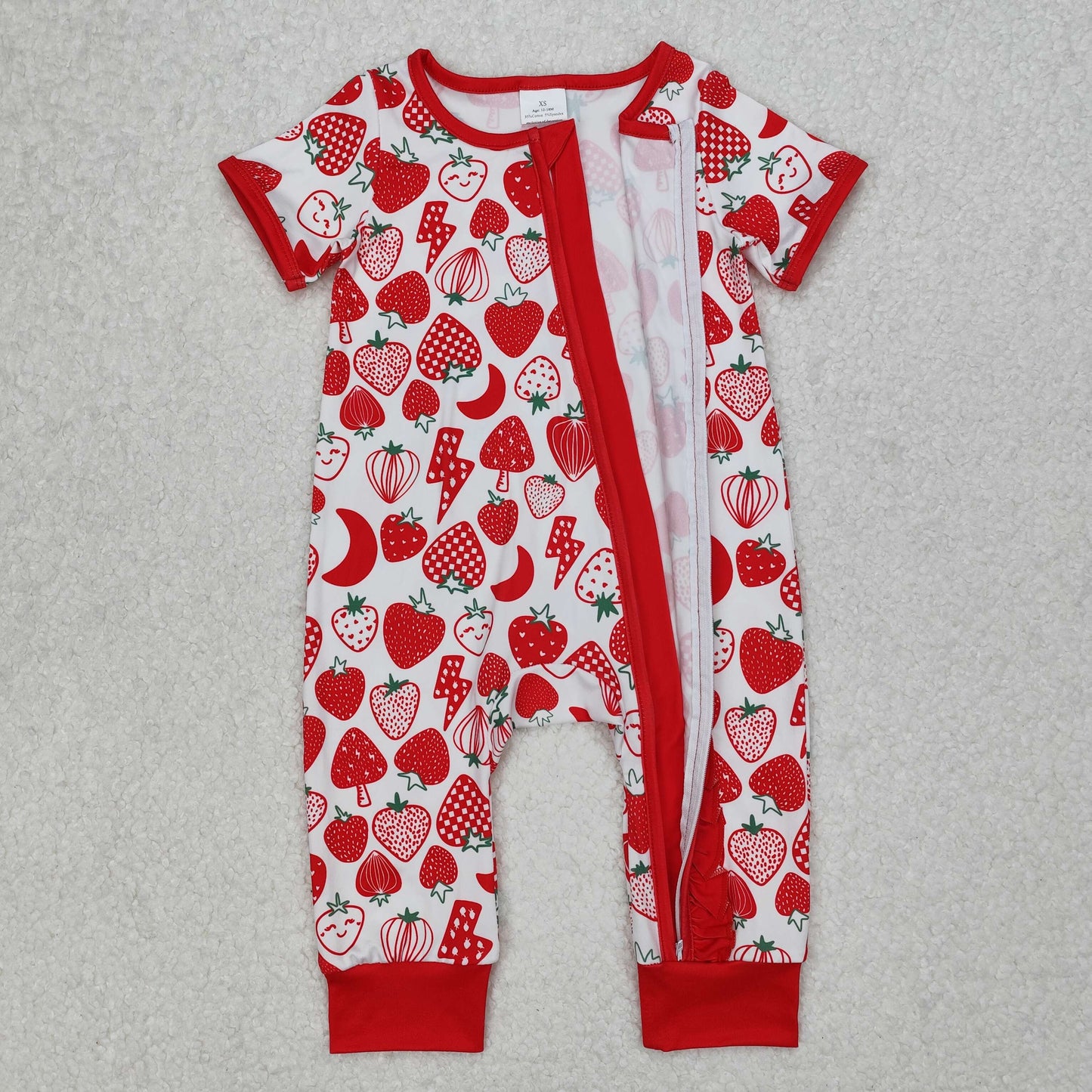 SR2500 strawberry lightening girl romper 202503 RTS sibling