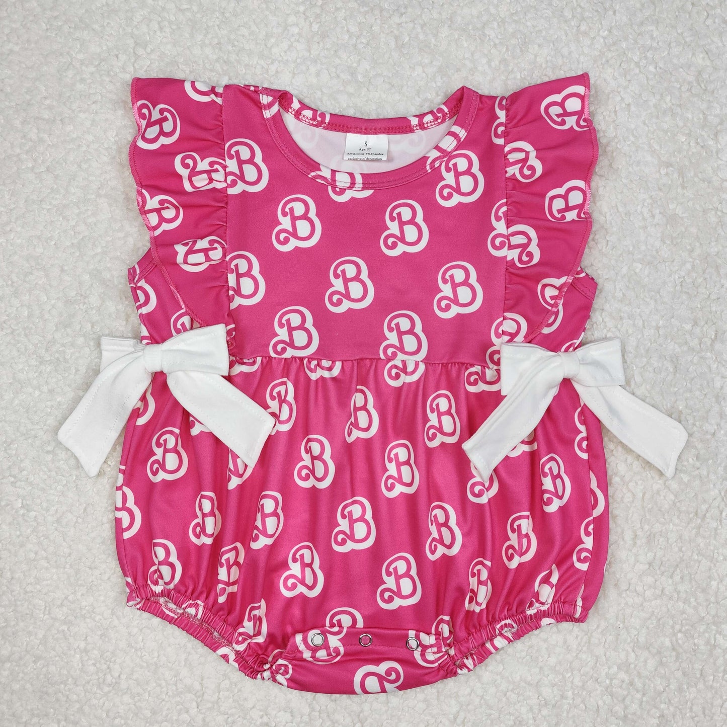 SR2567 bow barbie girl romper 202502 RTS sibling