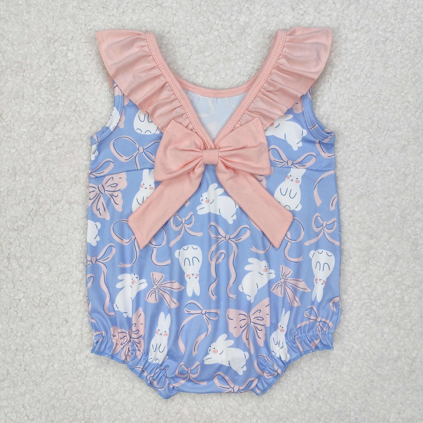 SR2583 Easter bunny girl romper 202503 RTS sibling