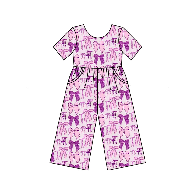 SR2643 purple bow girl jumpsuit overall 202501 preorder