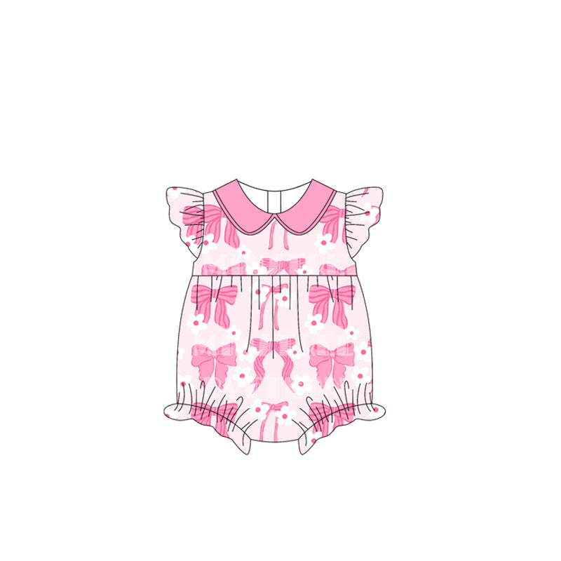 SR2646 strawberry bow western girl romper 202501 preorder sibling