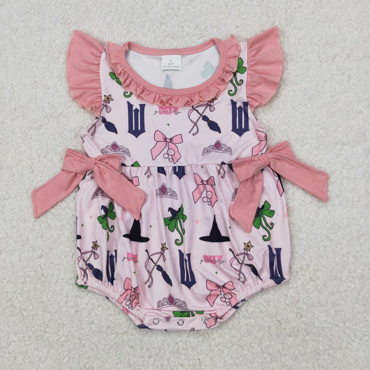 SR2650 king witch bow western girl romper 202503 RTS sibling