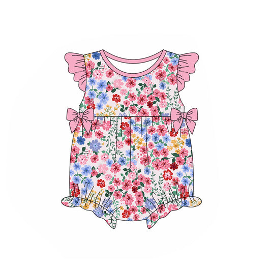 SR2658 flowers girl romper 202501 preorder sibling