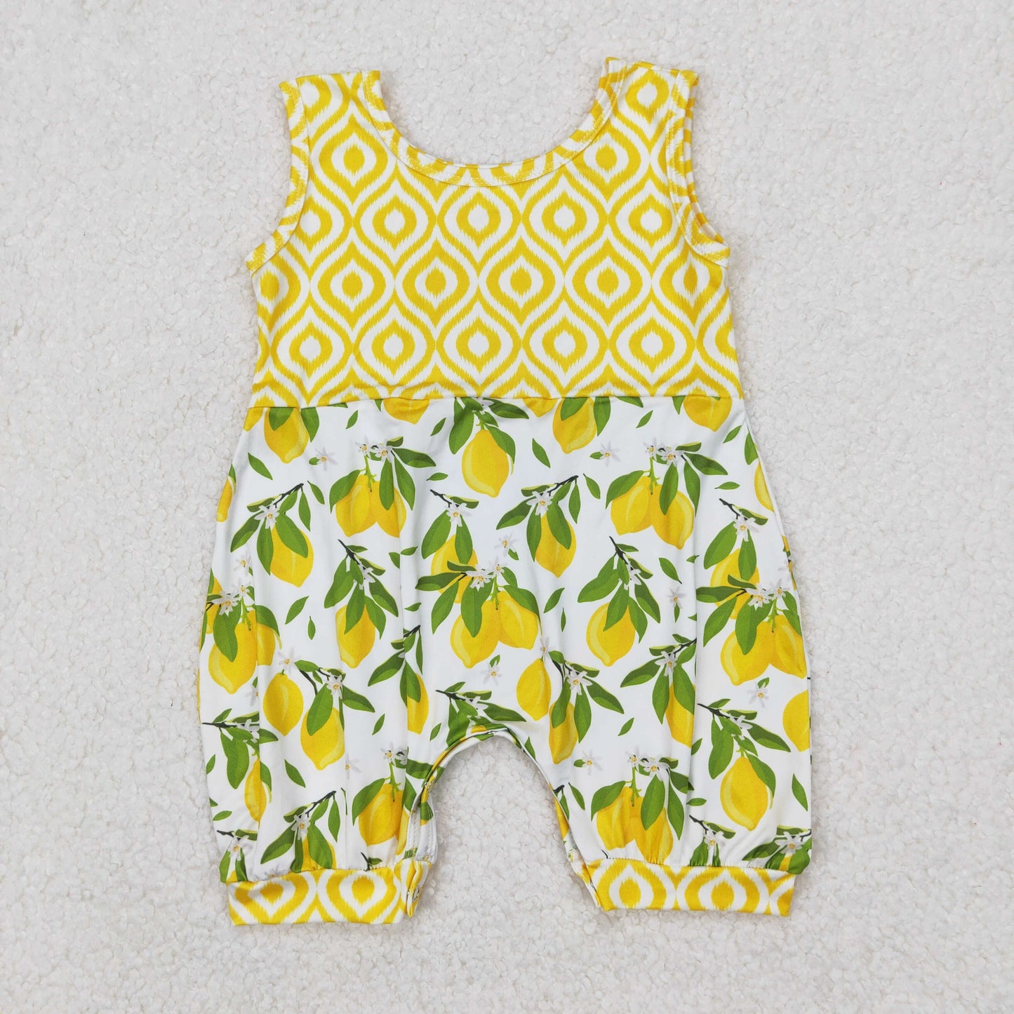 SR2676 western lemon fruit girl summer romper 202503 RTS