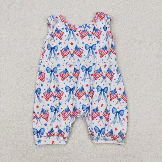 SR2681 western  4th July girl summer romper 202503 RTS