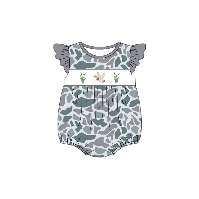 SR2684 duck camo western girl summer romper 202502 preorder