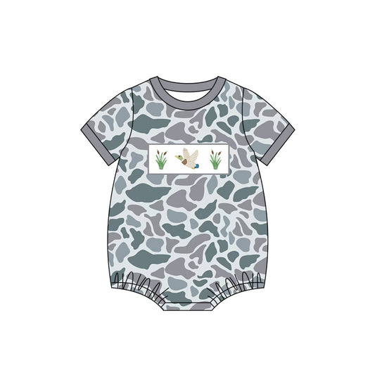 SR2685 duck camo western boy summer romper 202502 preorder