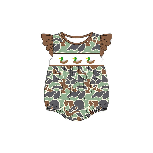 SR2688 duck camo western boy summer romper 202502 preorder