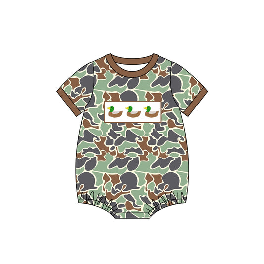 SR2689 duck camo western boy summer romper 202502 preorder