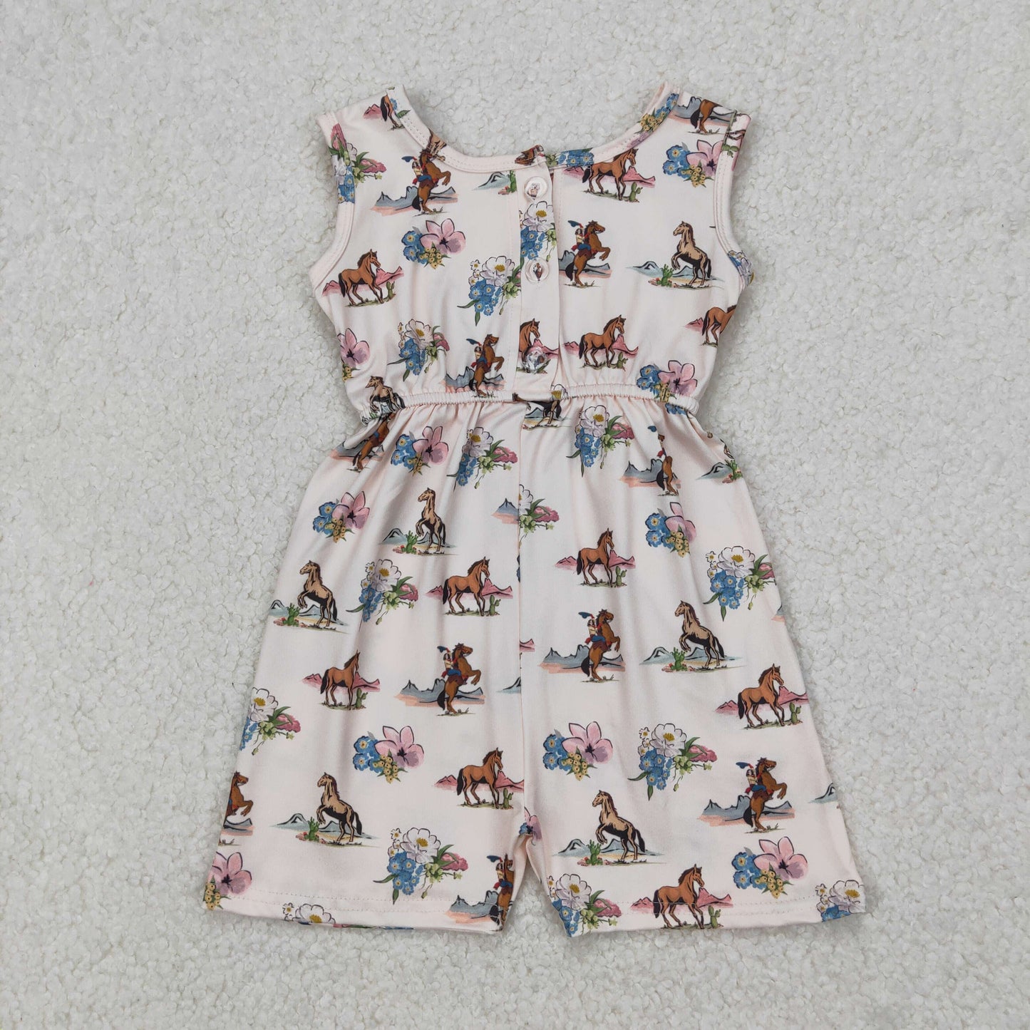 SR2695  horse bow girl jumpsuit overall 202503  RTS