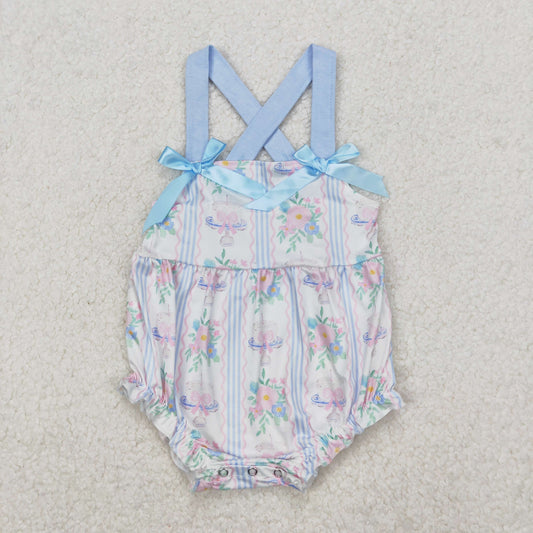 SR2698 bow flowers western girl summer romper 202503 RTS