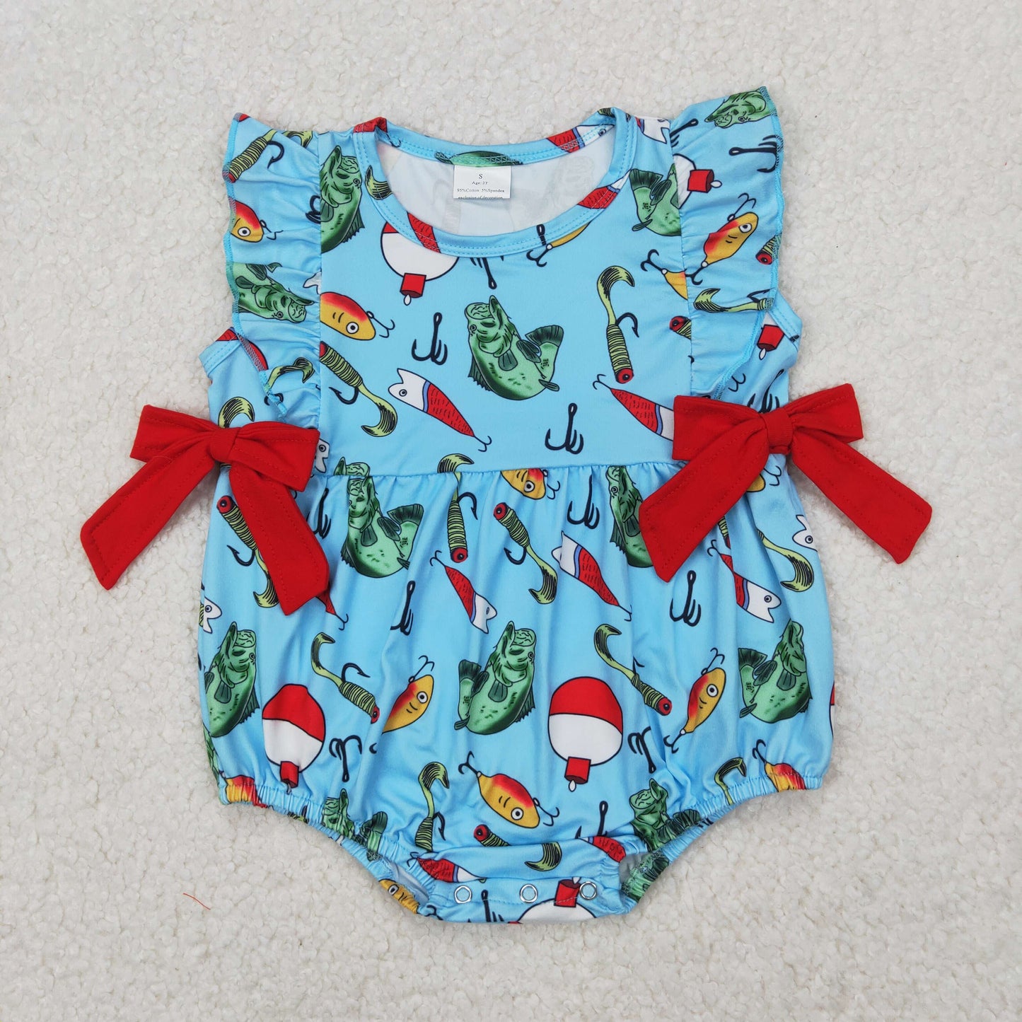 SR2708 fish bow girl romper 202503 RTS