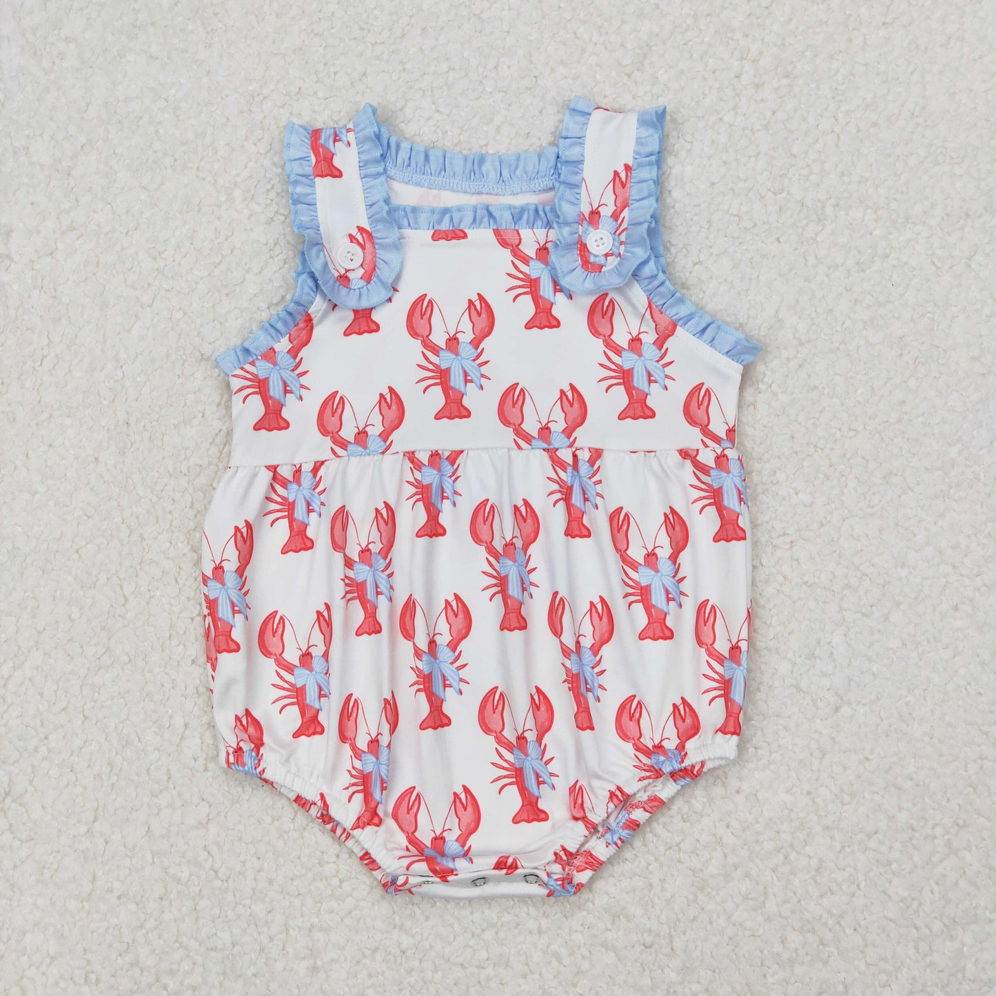 SR2710 RTS bow craw fish  girl romper 202503