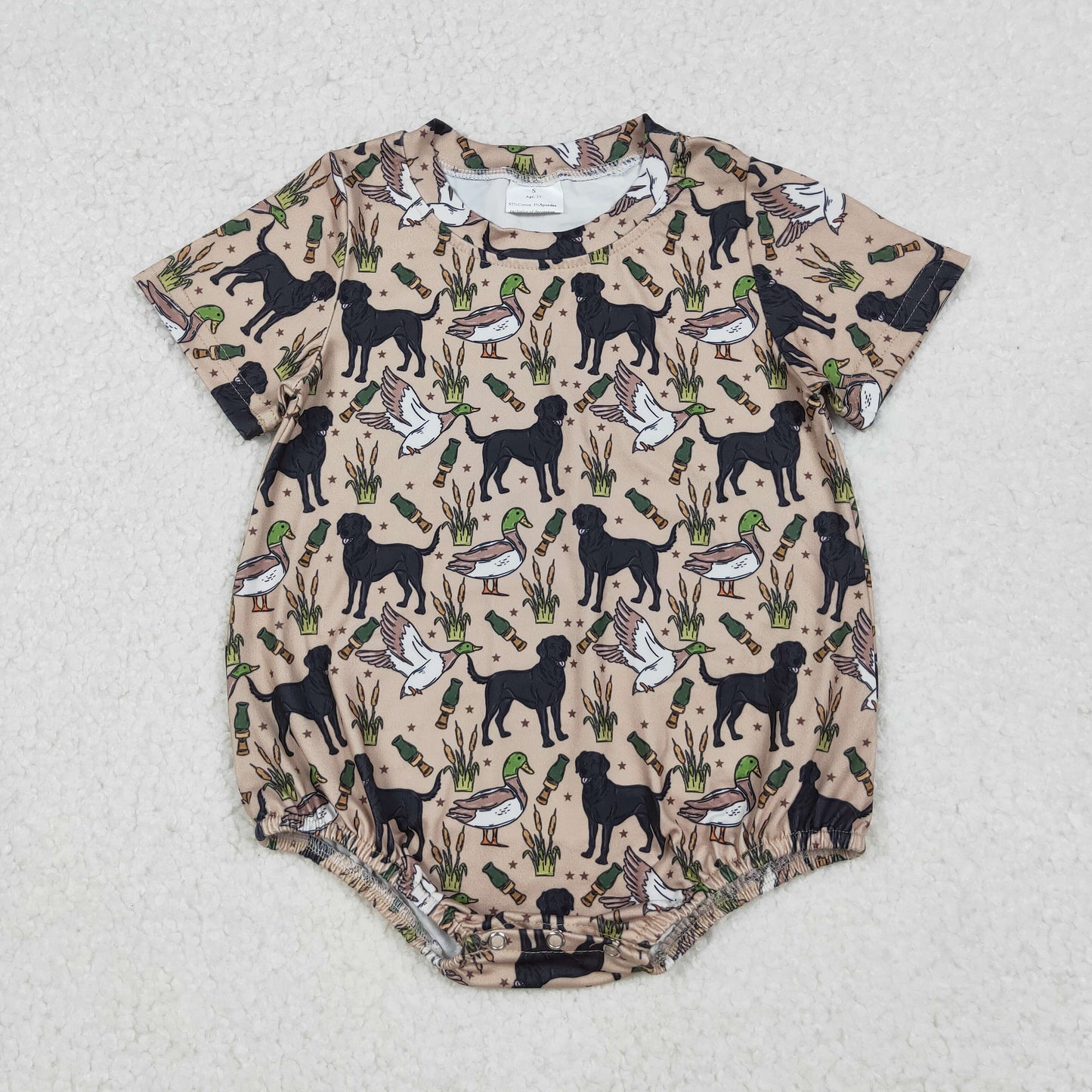 SR2725 dog western kids romper 202509 RTS