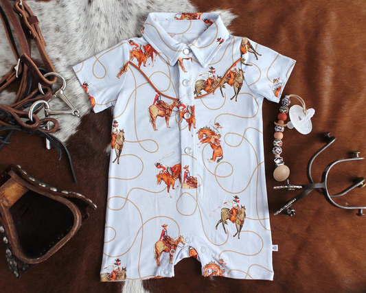 SR2737 preorder cowboy horse girl romper 202502