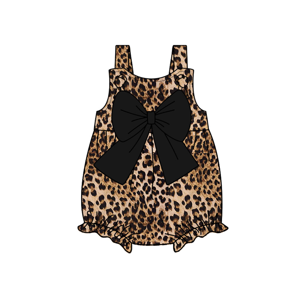 SR2739 preorder bow leopard girl romper 202502
