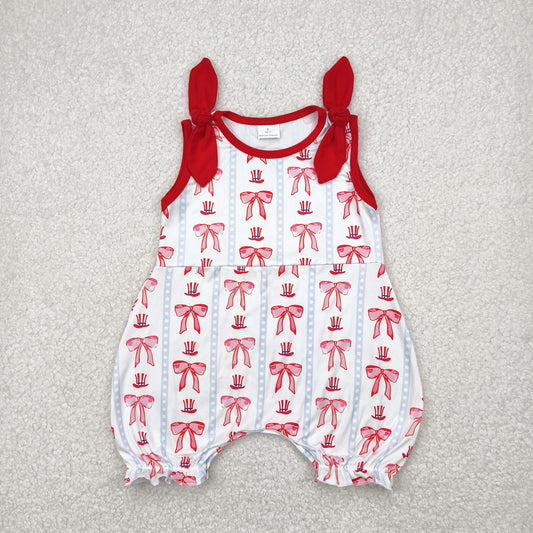 SR2765 bow  girl romper 202504 RTS