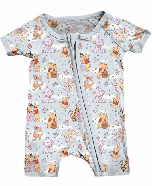 SR2768 cartoon elephant teady bear preorder boy romper 202502