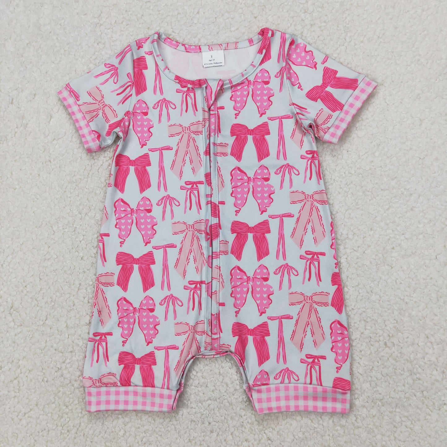 SR2771  bow western girl romper 202504 RTS