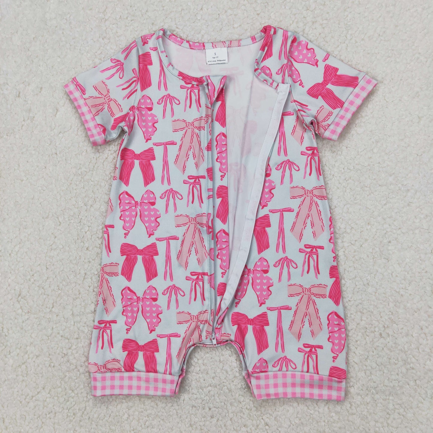 SR2771  bow western girl romper 202504 RTS