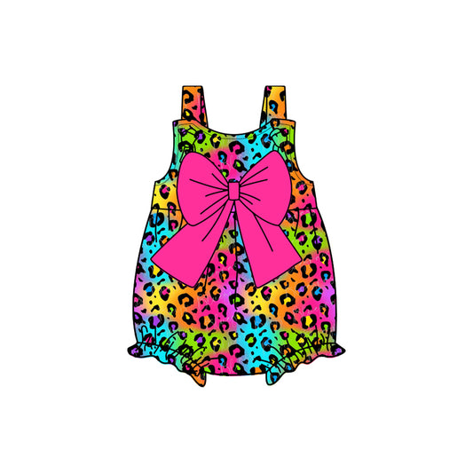 SR2775 leopard western kids  romper 202502 preorder
