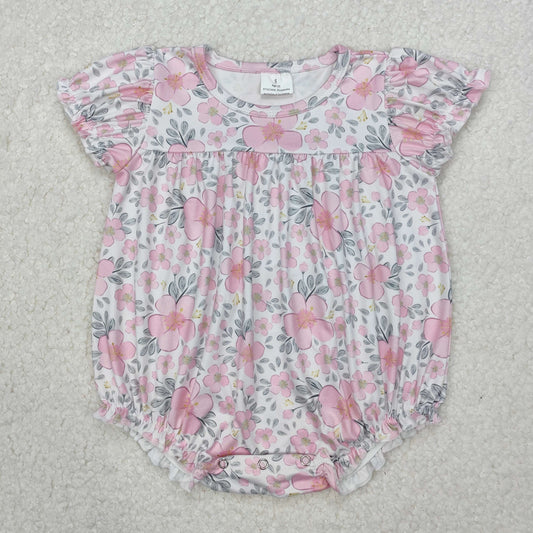 SR2782  western flowers girl summer romper 202503 RTS