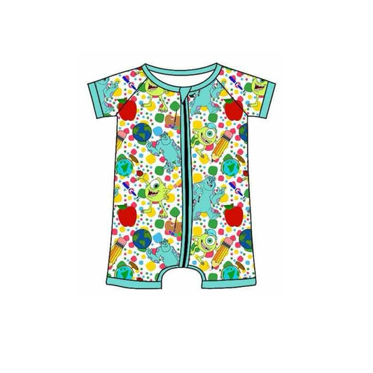 SR2823 pencil cartoon western  girl summer romper 202502 preorder