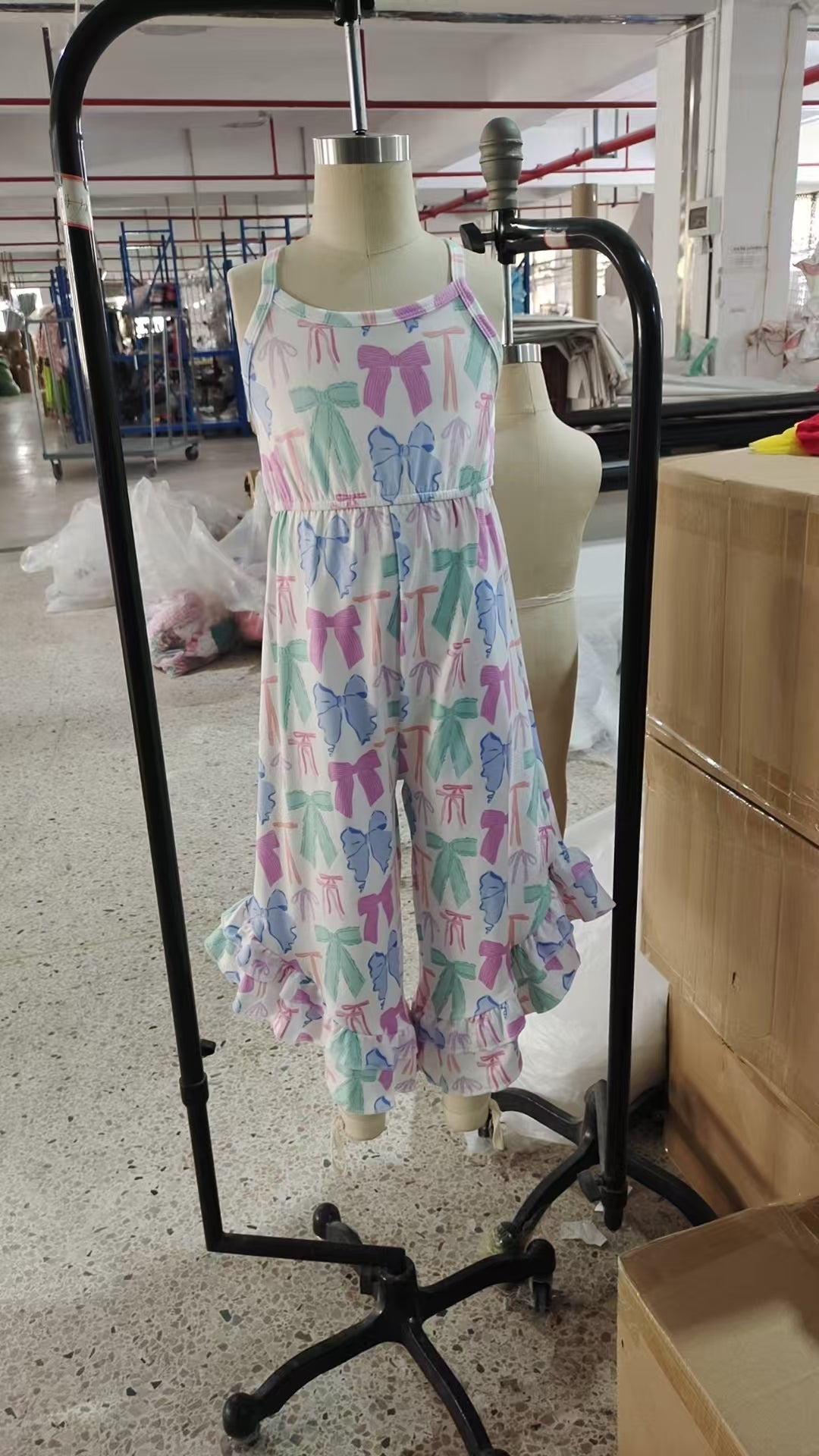 SR2847 bow girl jumpsuit overall 202504 RTS