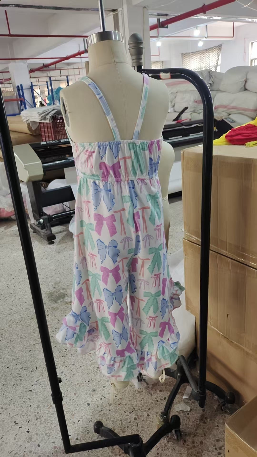SR2847 bow girl jumpsuit overall 202504 RTS