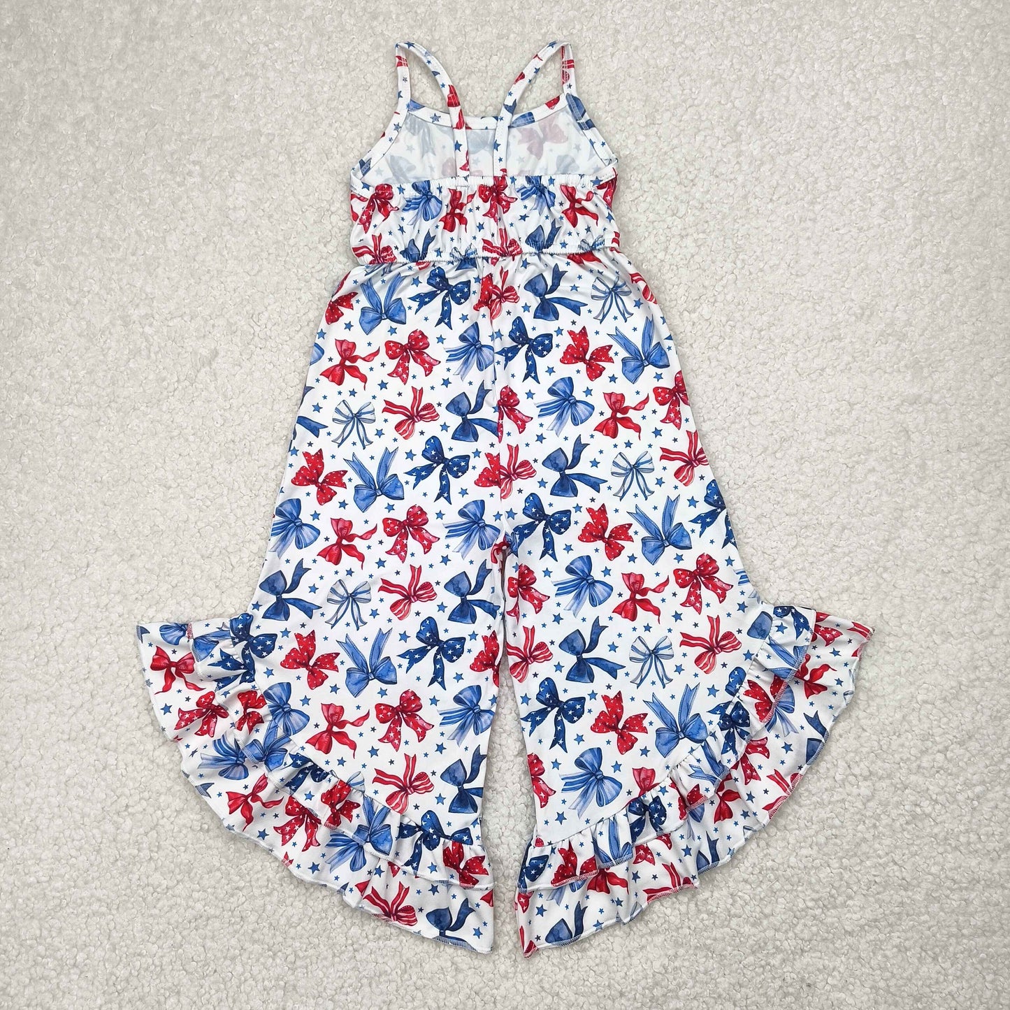 SR2865 4TH july bow girl jumpsuit overall 202504 RTS