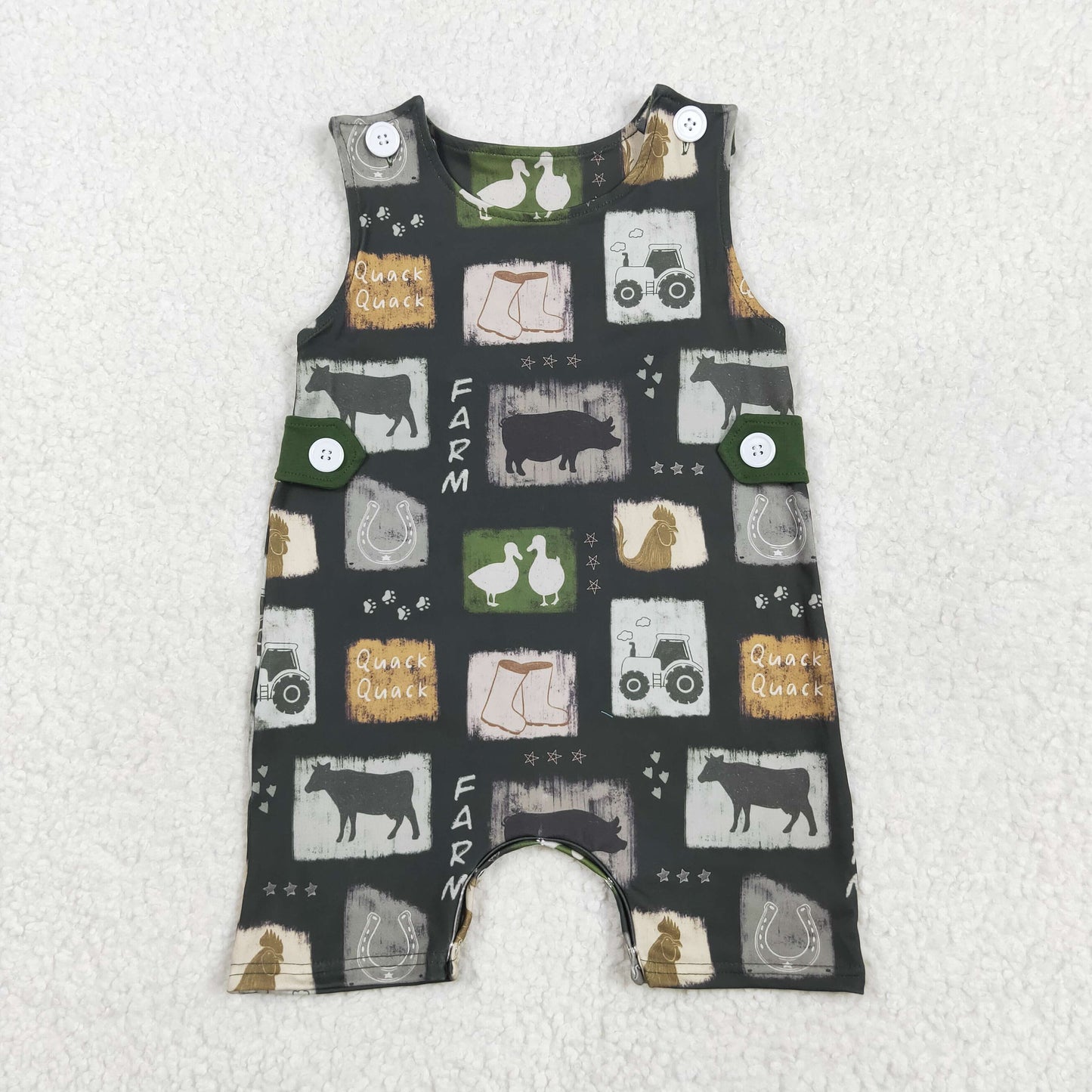 SR2874 duck western girl summer romper 202505 rts