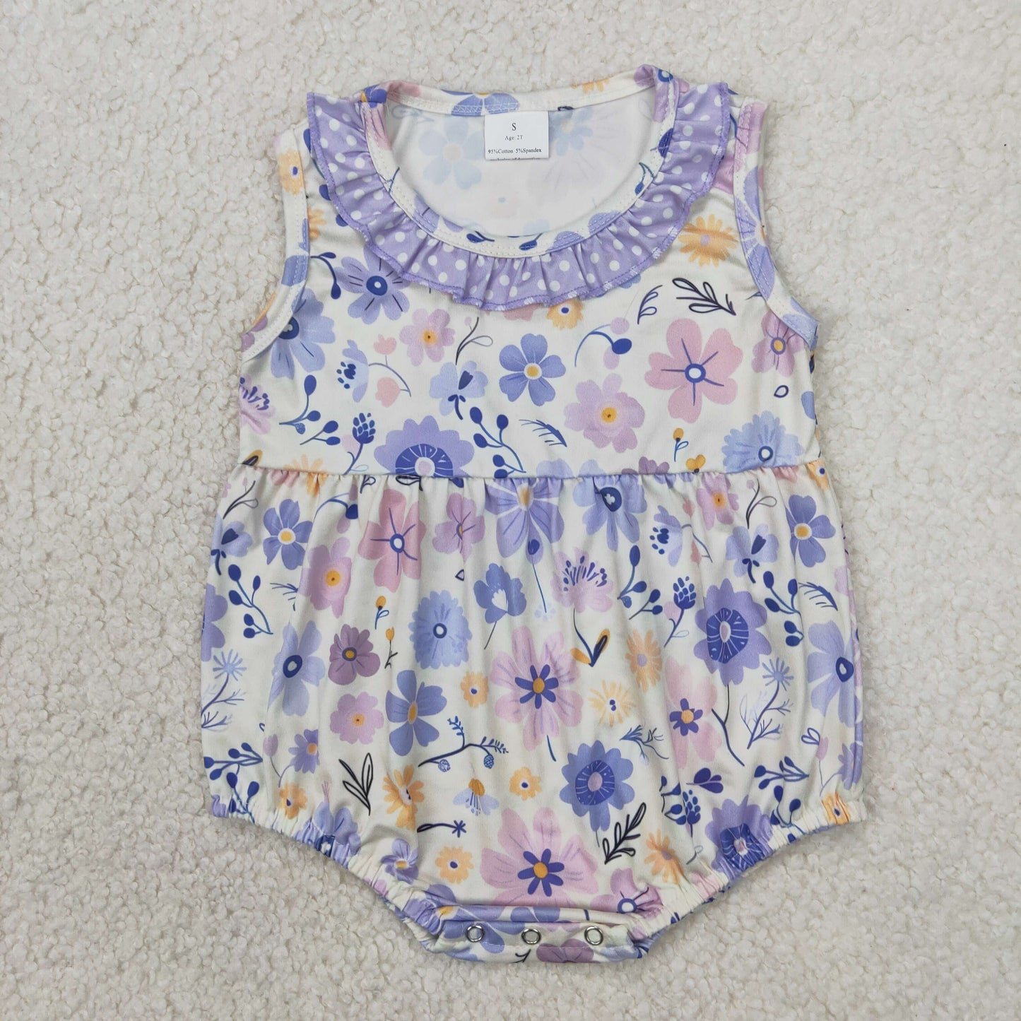 SR2883 flowers western girl summer romper 202503 RTS