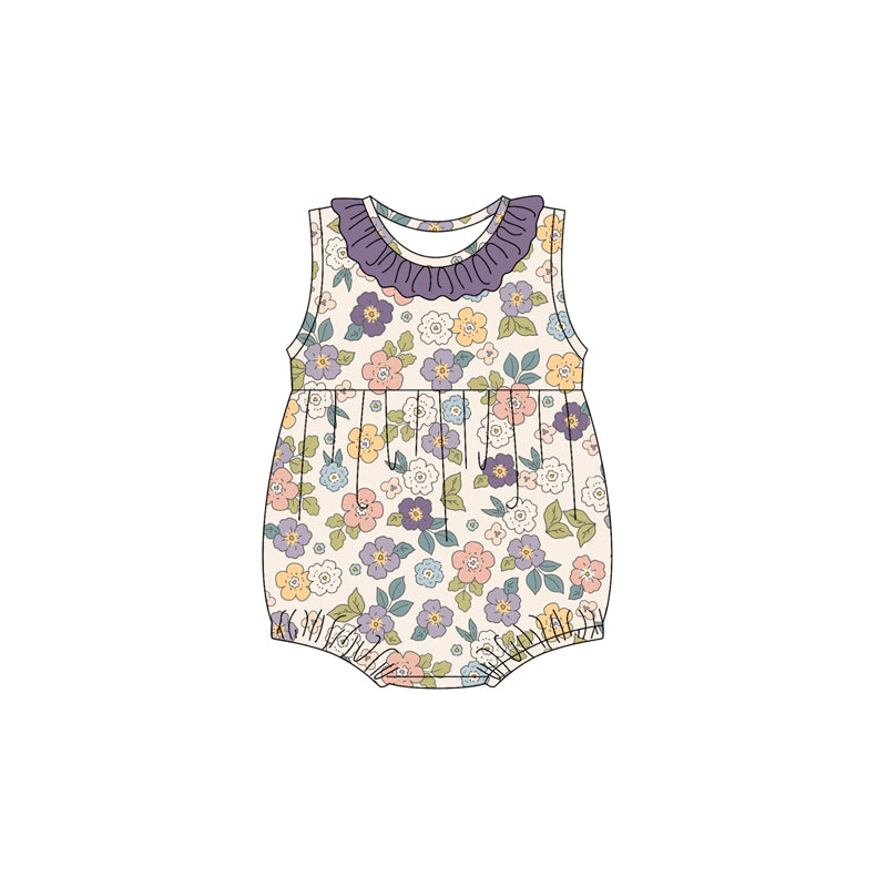 SR2894 flowers western girl summer romper 202502 preorder
