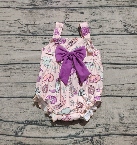 SR2897 bow boots western boy summer romper 202503 preorder