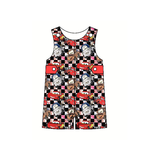 SR2899 car cartoon western boy summer romper 202502 preorder