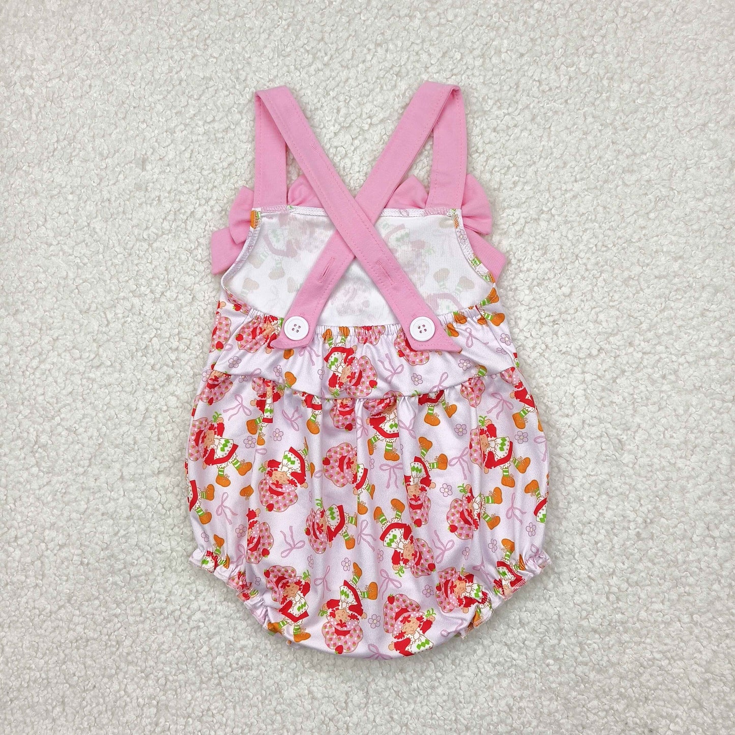 SR2933 strawberry princess girl summer romper 202504 RTS