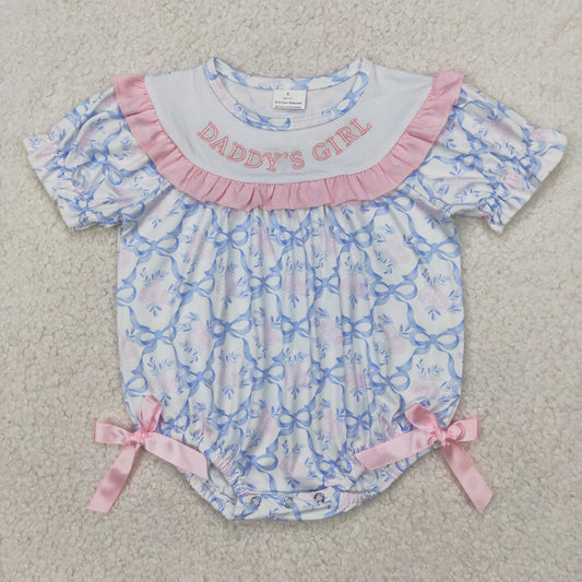 SR2944 embroidery  daddy's girl western girl summer romper 202504 RTS