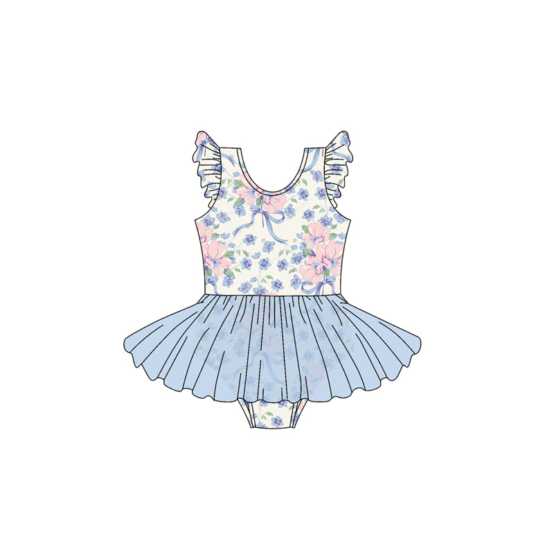 SR2956 western girl flower summer romper 202503 preorder