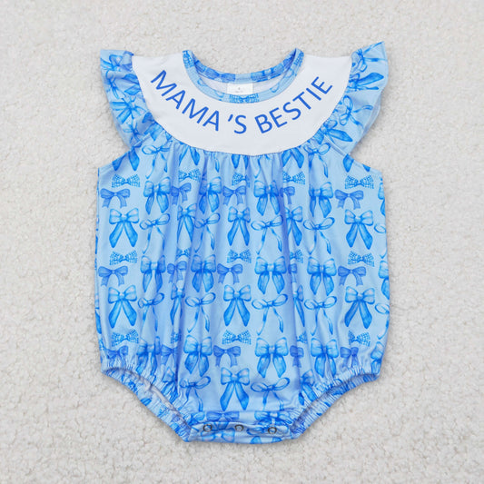 SR3039 mama's bestie bow girl summer romper 202504 RTS