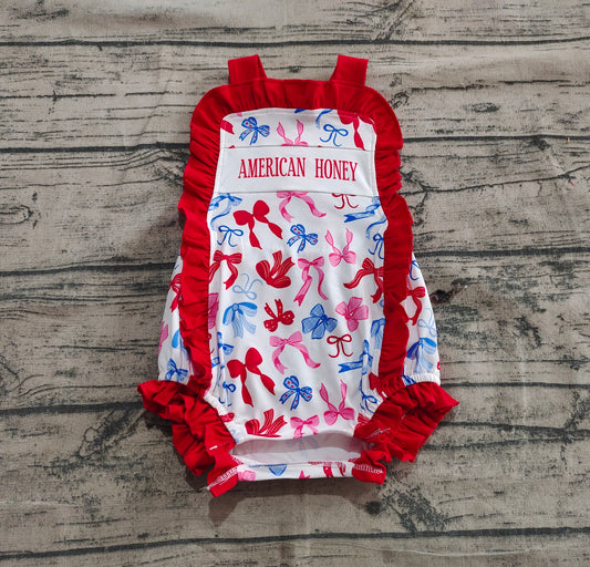 SR3048 American Honey 4TH July girl summer romper 202504 preorder