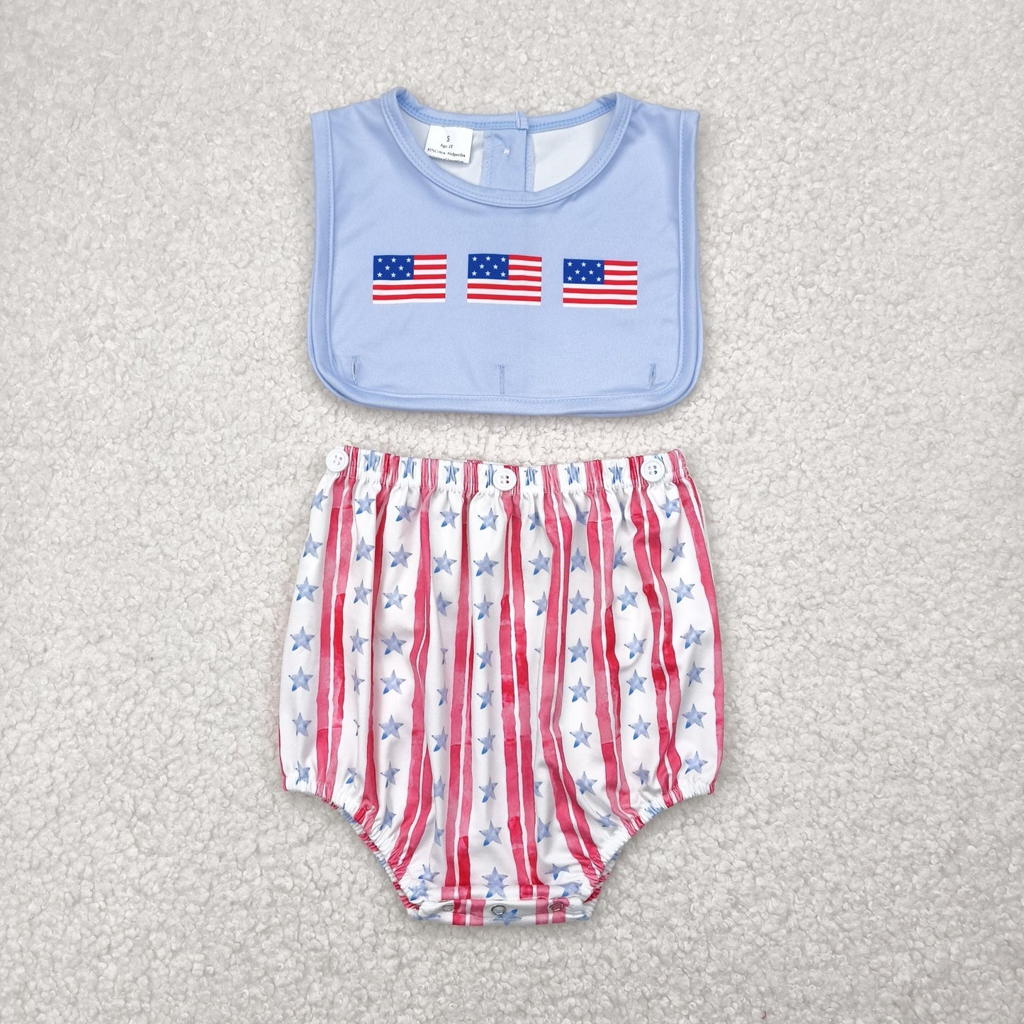 SR3049 4th July western girl summer romper 202505 RTS