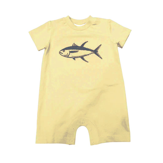 SR3080 fish kids boy summer romper 202504  preorder