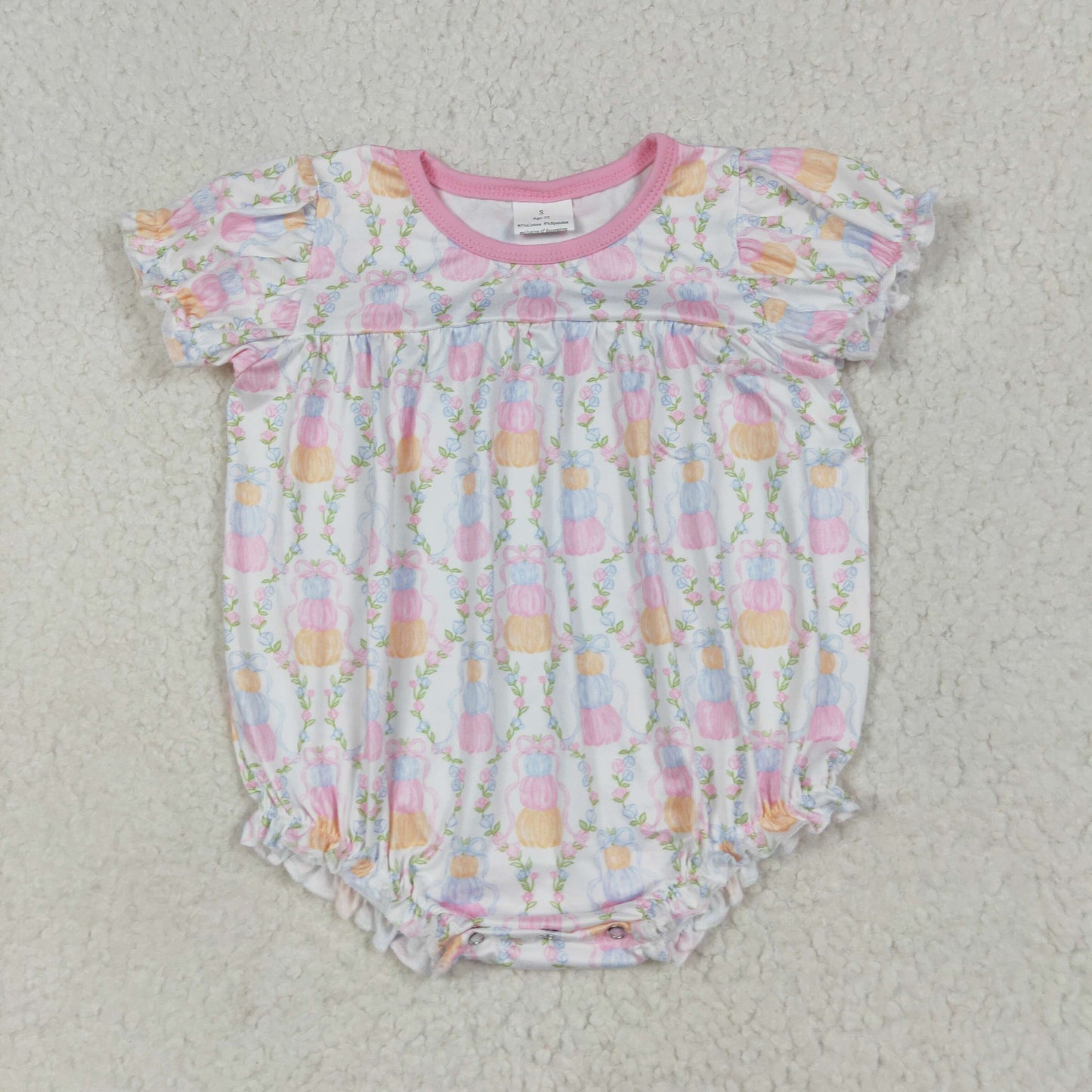 SR3151 Halloween pumpkin bow girl summer romper 202507 RTS