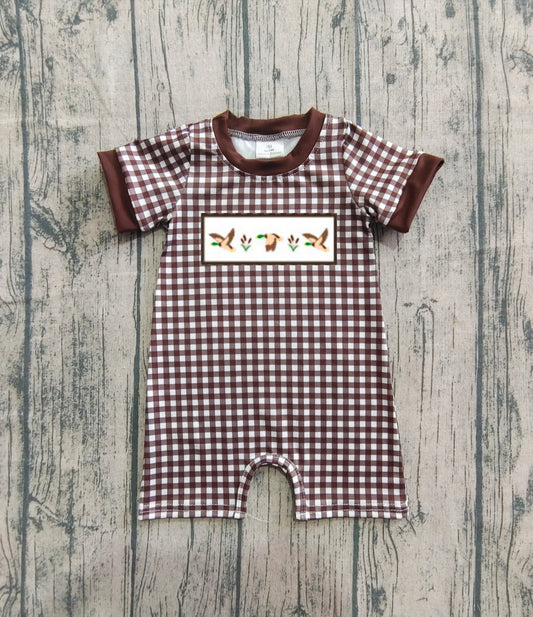 SR3178 embroidery duck boy summer romper 202507 preorder