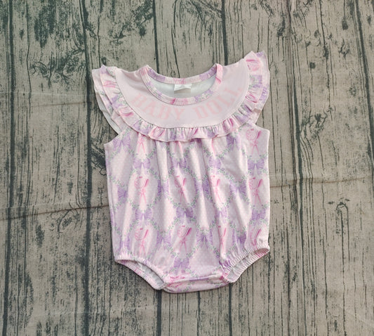 SR3292 baby doll  flowers bow girl summer romper 202510 preorder