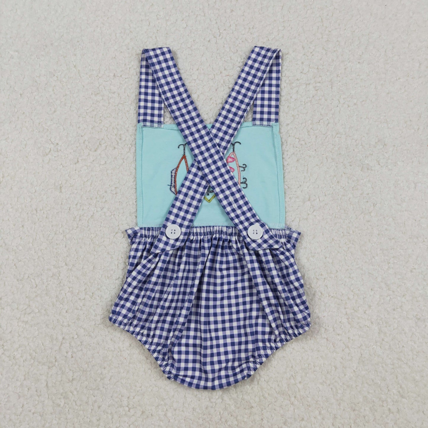 SR3413 embroidery fish BOY romper 202512 RTS