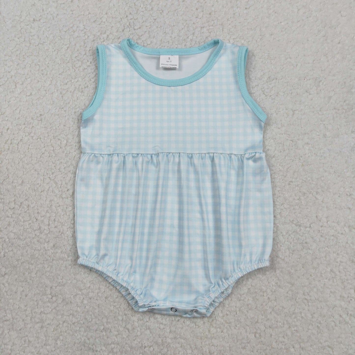 SR3554 grid checkerboard girl summer romper 202601 RTS